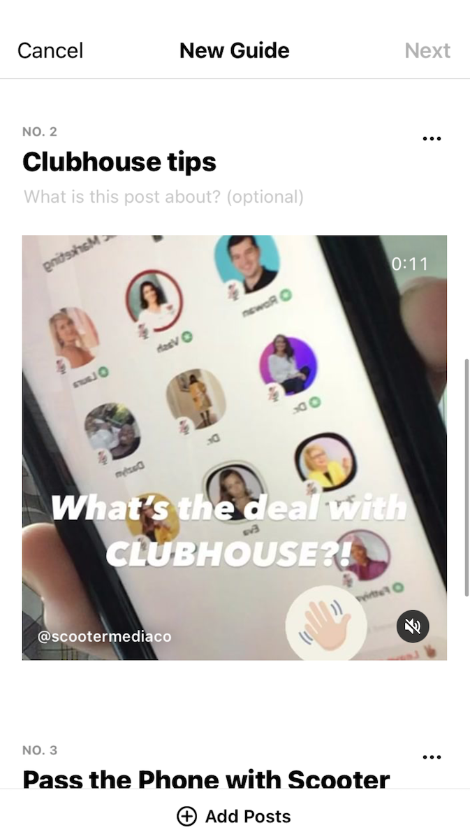screenshot of Instagram Guide post