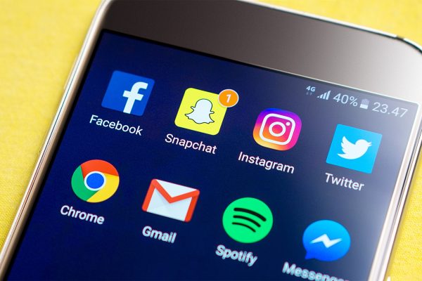 social media apps on a phone