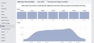 Facebook insights data chart