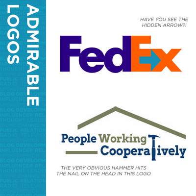 Examples of standout brand logos, including FedEx and People Working Cooperatively