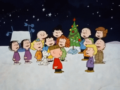 Clip from "A Charlie Brown Christmas" of the group coming together and singing