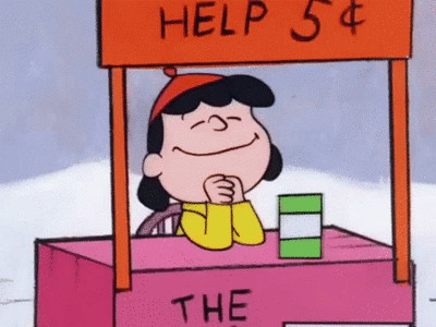Clip from "A Charlie Brown Christmas" of Lucy offering therapy