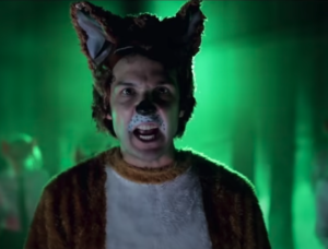 Man dressed as fox in music video