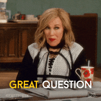 Clip of woman saying "great question".gif