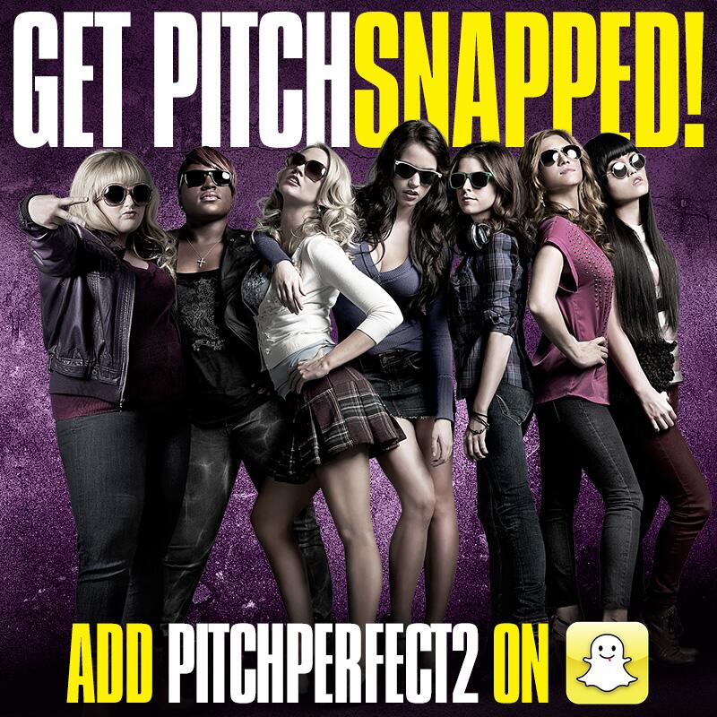 Screenshot from Pitch Perfect 2 social media campaign