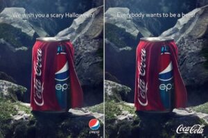 Pepsi And Coca-Cola Haloween Ad Campaign Graphic